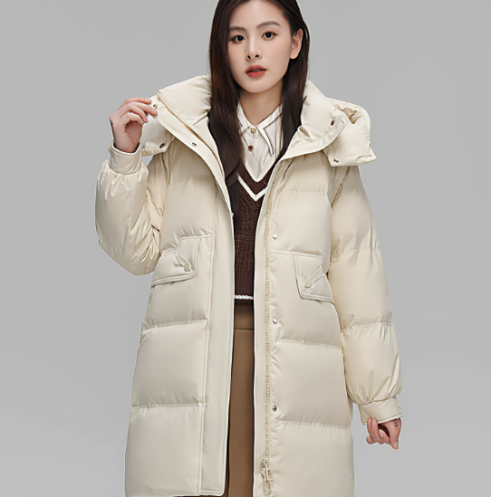 特价鸭鸭羽绒服女中长款2025新款东北御寒加厚保暖高端白鸭绒外套